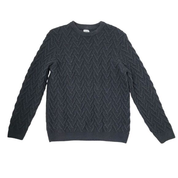 2/$20 Zara Top Fashion Black Crewneck Sweater Size: M - Picture 1 of 5
